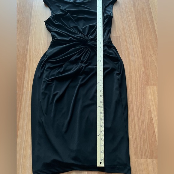 CATO Elegant Black Draped Sleeveless Dress Size 6 - Picture 6 of 13